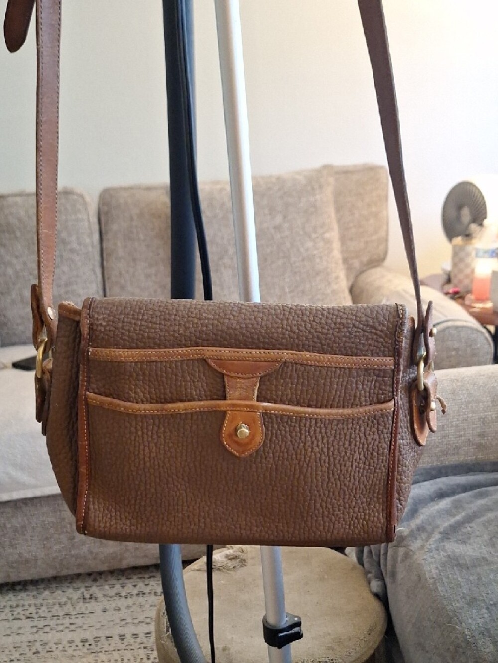 Dooney & Bourke Brown Leather Crossbody Shoulder Bag - Picture 2 of 2